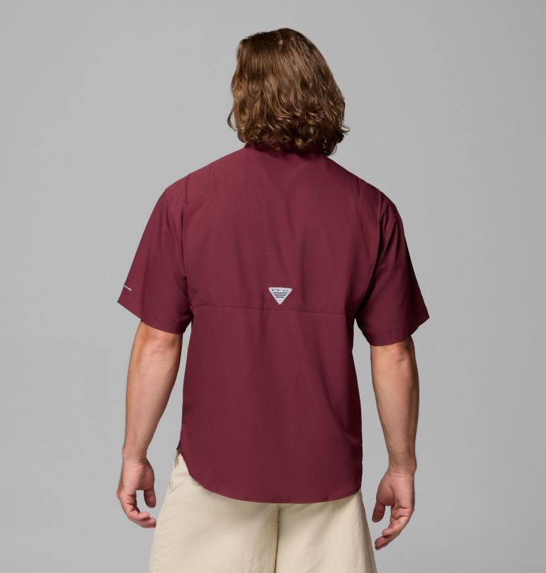 Men's Collegiate PFG Tamiami Short Sleeve Shirt - Texas A&M, Color: TAM - Maroon, image 3