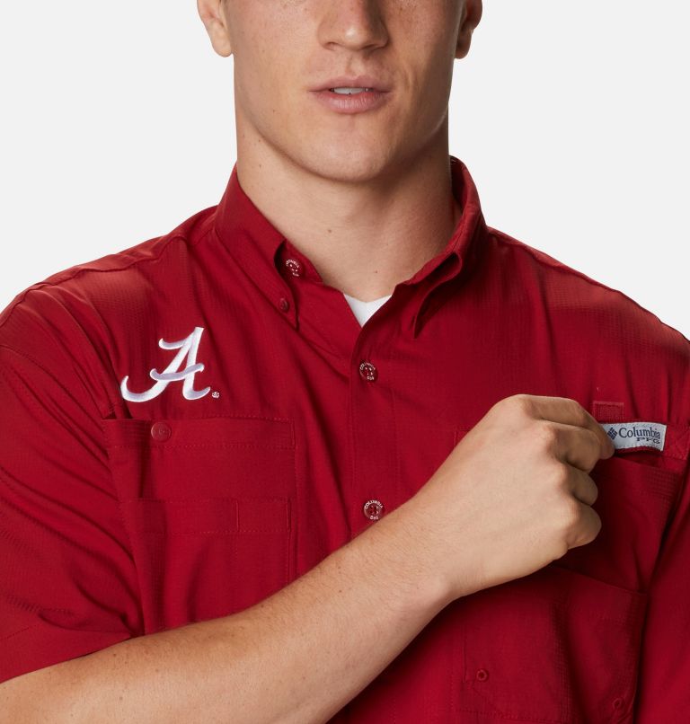 Men's Collegiate PFG Tamiami Short Sleeve Shirt - Alabama, Color: ALA - Red Velvet, image 4