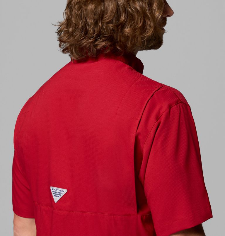 Men's Collegiate PFG Tamiami Short Sleeve Shirt - Alabama, Color: ALA - Red Velvet, image 6