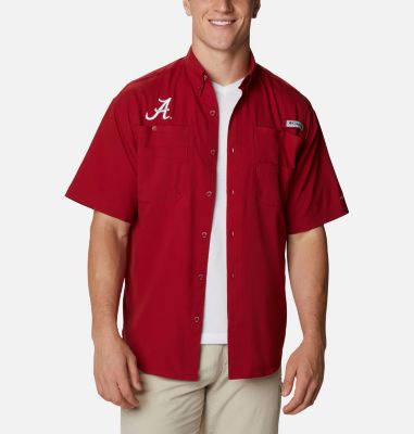 Magellan Fishing Gear Shirt XL Short Sleeve Deep Crimson Red Button Up  Vented