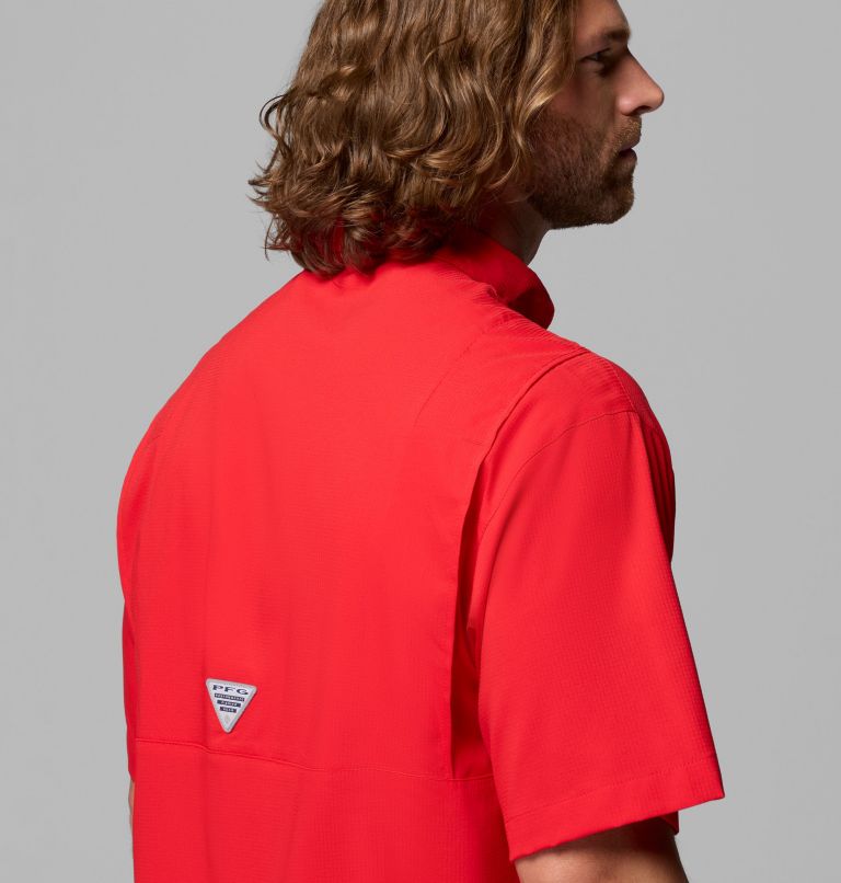 Men's Collegiate PFG Tamiami Short Sleeve Shirt - Georgia, Color: UGA - Bright Red, image 6