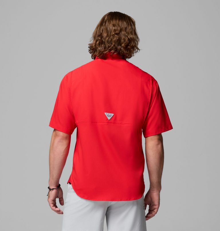 Men's Collegiate PFG Tamiami Short Sleeve Shirt - Georgia, Color: UGA - Bright Red, image 3
