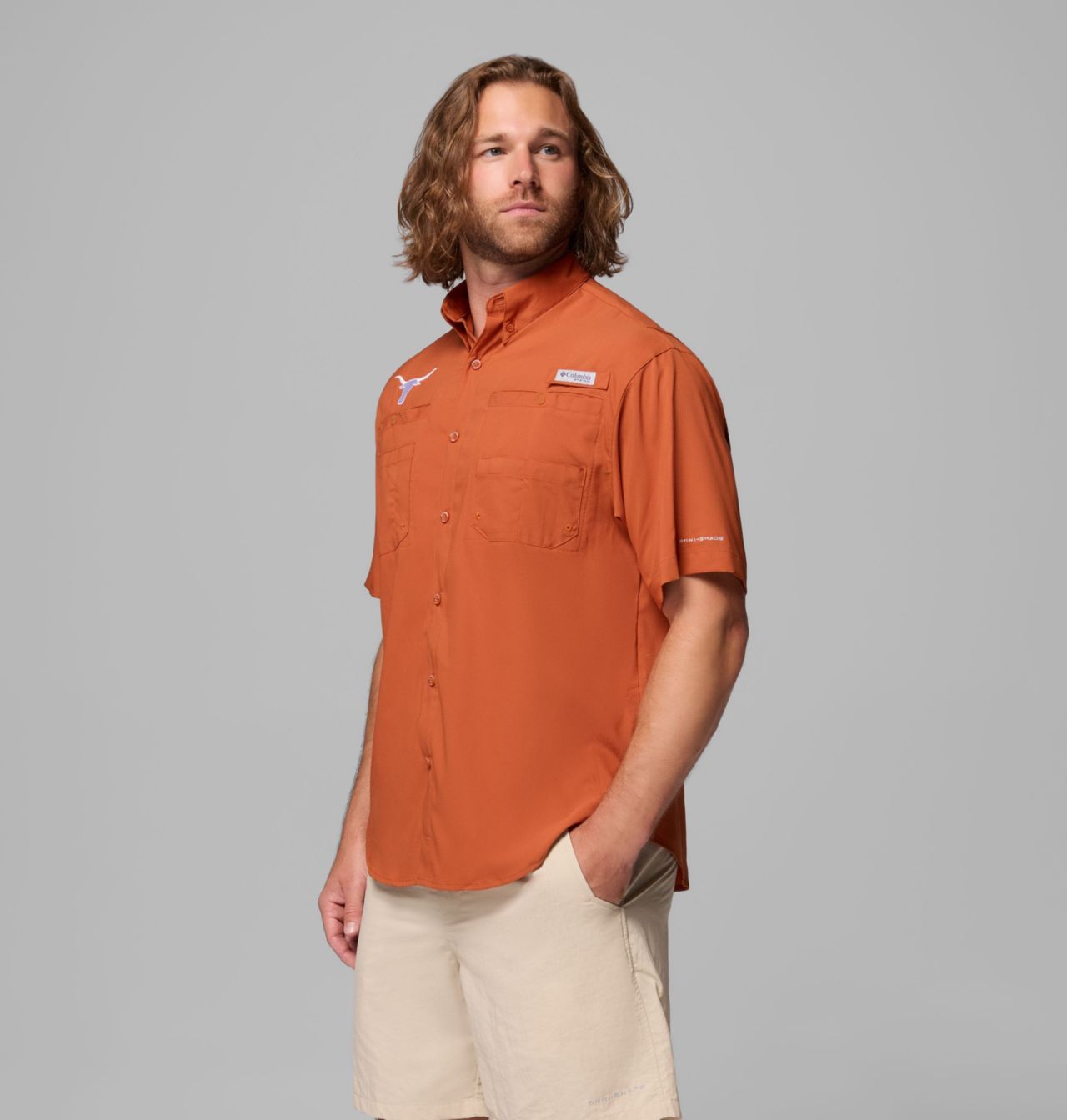 Men's Collegiate PFG Tamiami™ Short Sleeve Shirt - Texas 4