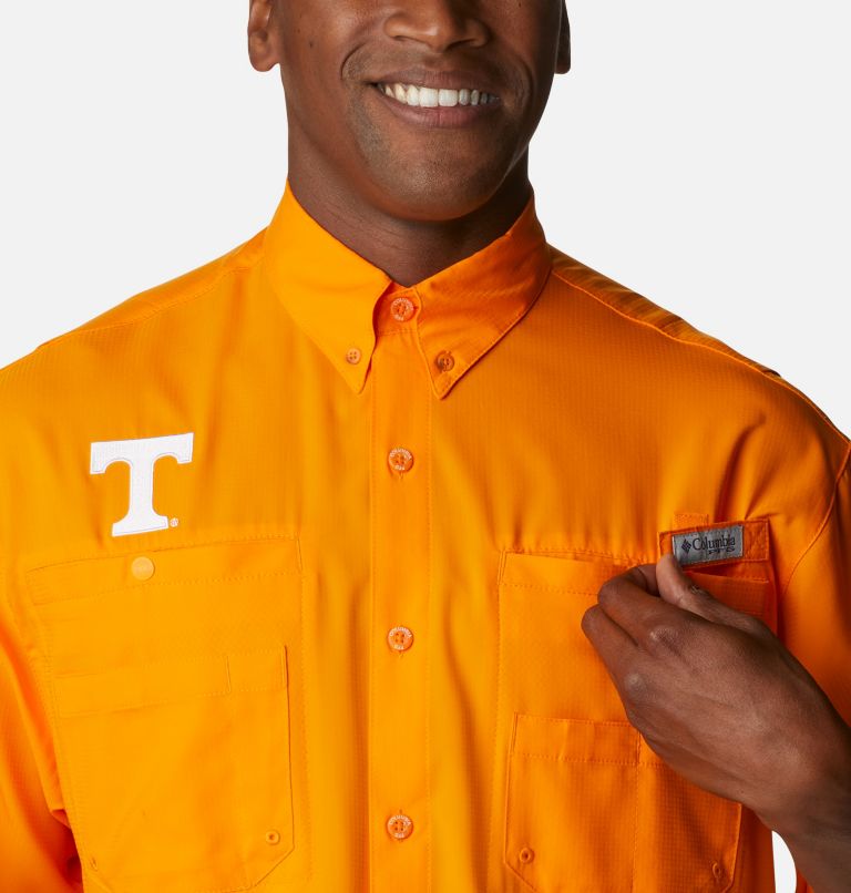 Men's Columbia Tennessee Orange Tennessee Volunteers Big & Tall Bonehead  Logo Button-Up Shirt