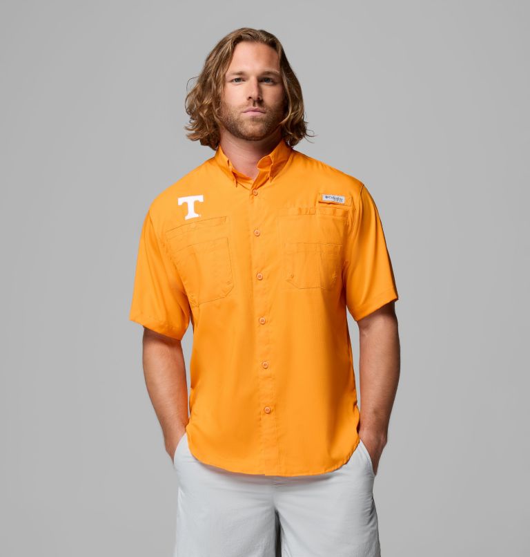 Men's Collegiate PFG Tamiami Short Sleeve Shirt - Tennessee, Color: UT - Solarize, image 1