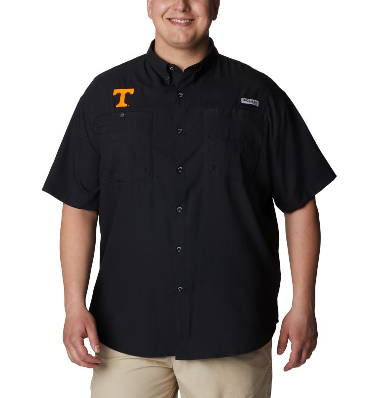 Men's Collegiate PFG Tamiami Short Sleeve Shirt - Big - Tennessee, Color: UT - Black, image 1