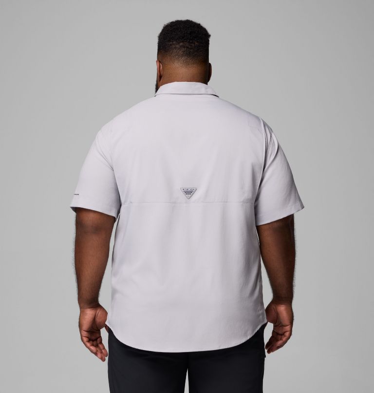 Men's Collegiate PFG Tamiami Short Sleeve Shirt - Big - LSU, Color: LSU - Columbia Grey, image 3