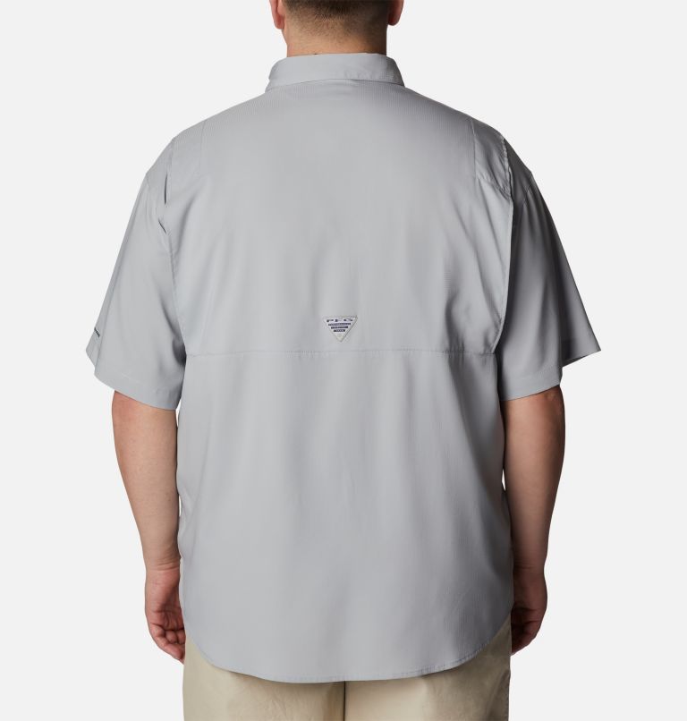 Thumbnail: Men's Collegiate PFG Tamiami Short Sleeve Shirt - Big - Texas, Color: TEX - Columbia Grey, image 2