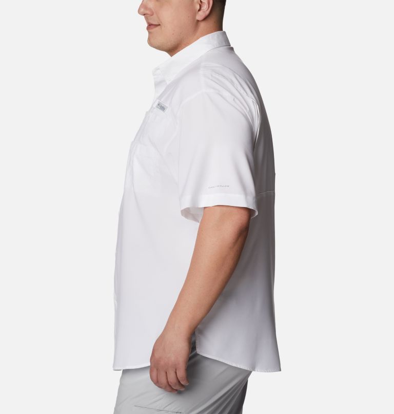 Thumbnail: Men's Collegiate PFG Tamiami Short Sleeve Shirt - Big - Florida, Color: FLA - White, image 3