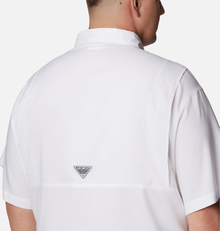 Thumbnail: Men's Collegiate PFG Tamiami Short Sleeve Shirt - Big - Florida, Color: FLA - White, image 5