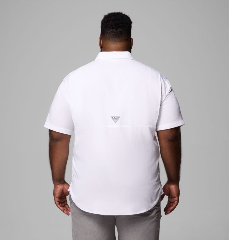 Men's Collegiate PFG Tamiami Short Sleeve Shirt - Big | 113 | 4X, Color: UT - White, image 3