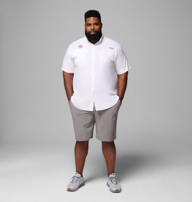 Men's Collegiate PFG Tamiami Short Sleeve Shirt - Big | 113 | 4X, Color: UT - White, image 2
