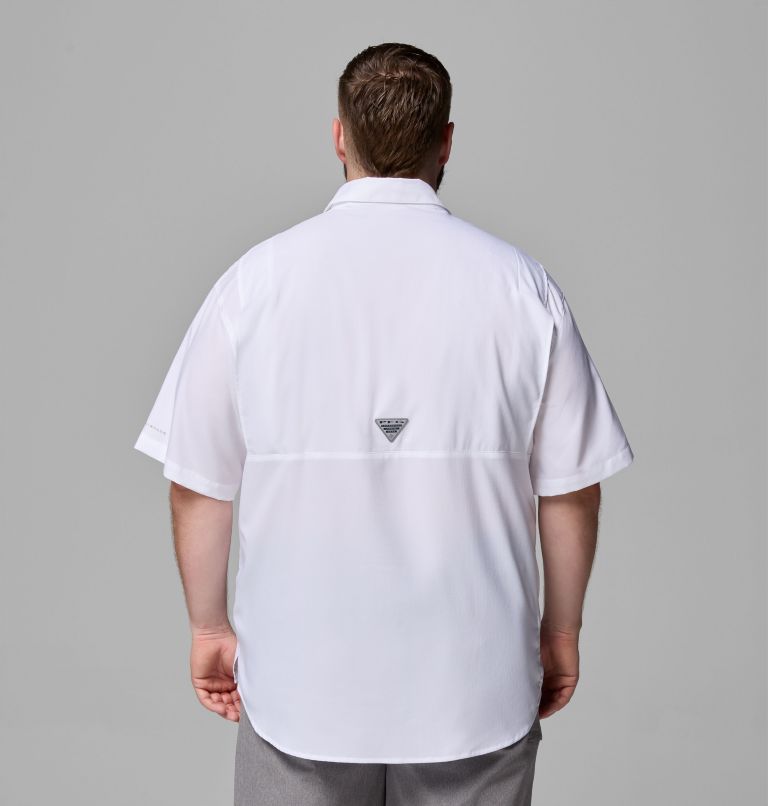 Men's Collegiate PFG Tamiami Short Sleeve Shirt - Big, Color: UK - White, image 3