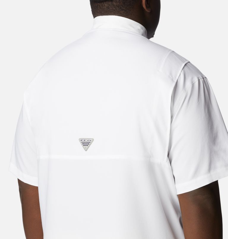 Men's Collegiate PFG Tamiami Short Sleeve Shirt - Big - LSU, Color: LSU - White, image 5