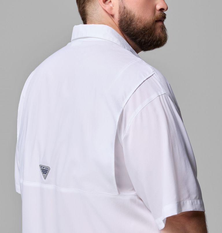 Men's Collegiate PFG Tamiami Short Sleeve Shirt - Big, Color: FLA - White, image 6