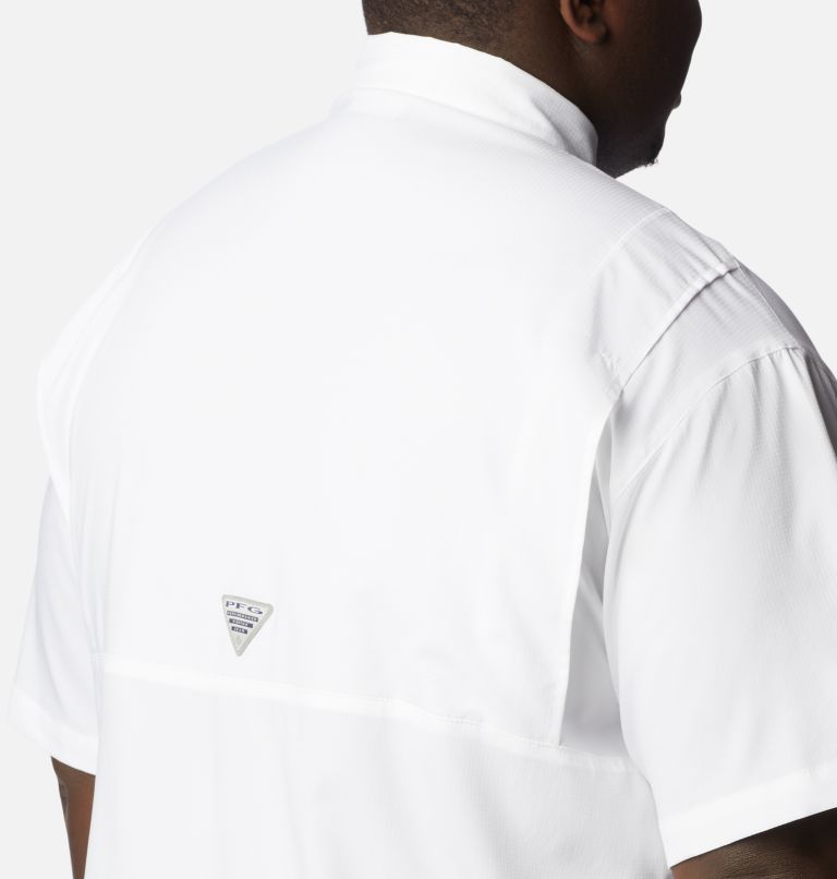 Thumbnail: Men's Collegiate PFG Tamiami Short Sleeve Shirt - Big - Texas A&M, Color: TAM - White, image 5
