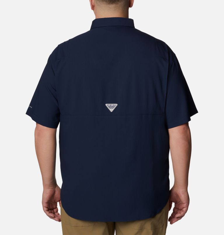 Men's Collegiate PFG Tamiami Short Sleeve Shirt - Big - West Virginia, Color: WV - Collegiate Navy, image 2