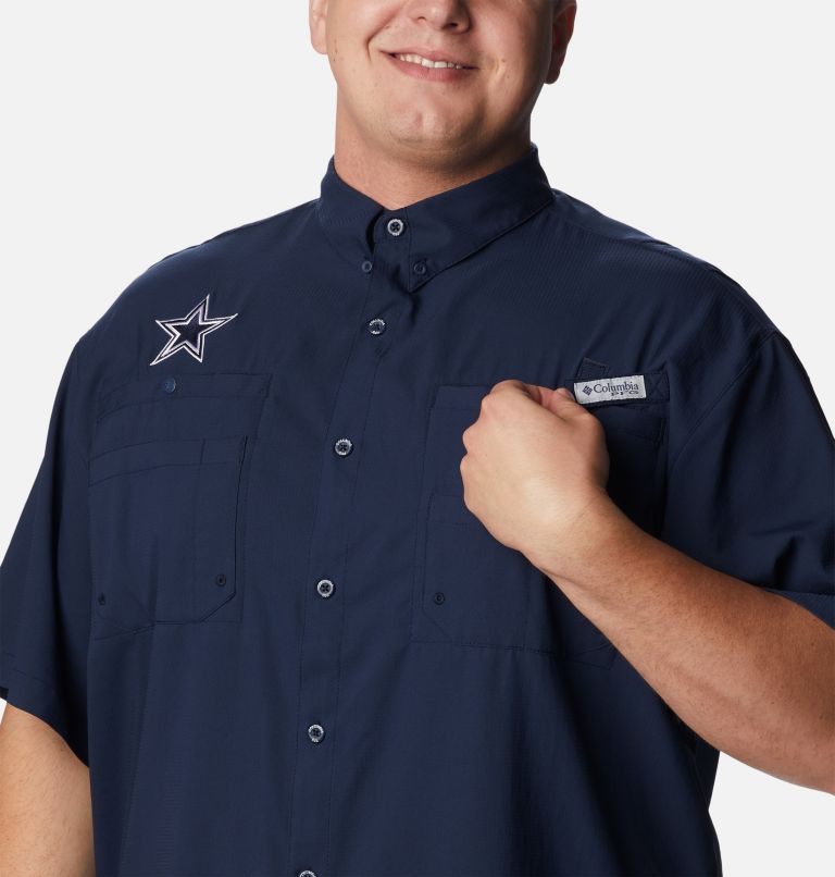 Men's PFG Tamiami Short Sleeve Shirt - Big - Dallas Cowboys, Color: DC - Collegiate Navy, image 4