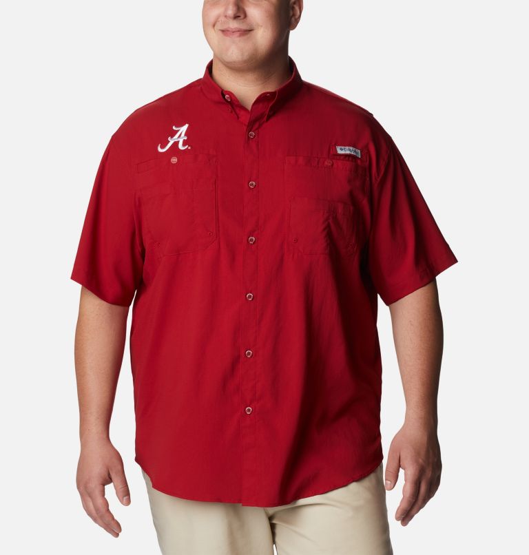 Thumbnail: Men's Collegiate PFG Tamiami Short Sleeve Shirt - Big - Alabama, Color: ALA - Red Velvet, image 1