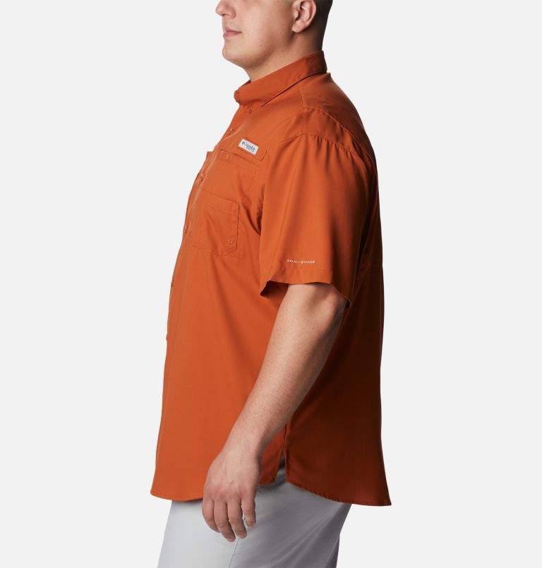 Thumbnail: Men's Collegiate PFG Tamiami Short Sleeve Shirt - Big - Texas, Color: TEX - Cedar, image 3