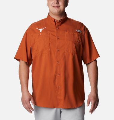 NWT $70 MENS COLUMBIA PFG UT TEXAS LONGHORNS SUPER BONEHEAD S/S SHIRT  MEDIUM M