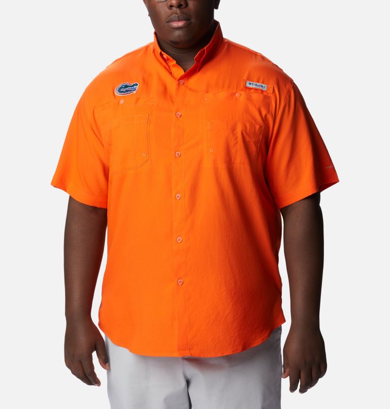 Men's Collegiate PFG Tamiami Short Sleeve Shirt - Big - Florida, Color: FLA - Spark Orange, image 1