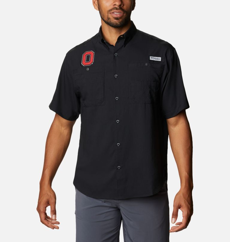 Men's Collegiate PFG Tamiami Short Sleeve Shirt - Tall - Ohio, Color: OS - Black, image 1