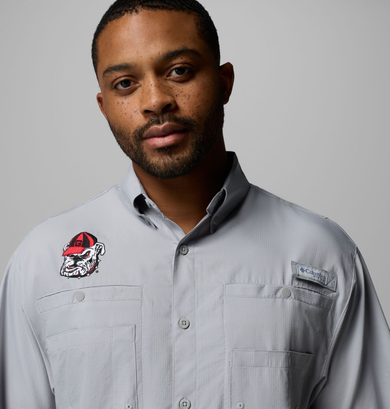 Men's Collegiate PFG Tamiami™ Short Sleeve Shirt - Tall - Georgia 5