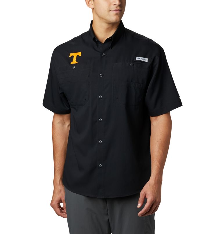 Men's Collegiate PFG Tamiami Short Sleeve Shirt - Tall - Tennessee, Color: UT - Black, image 1