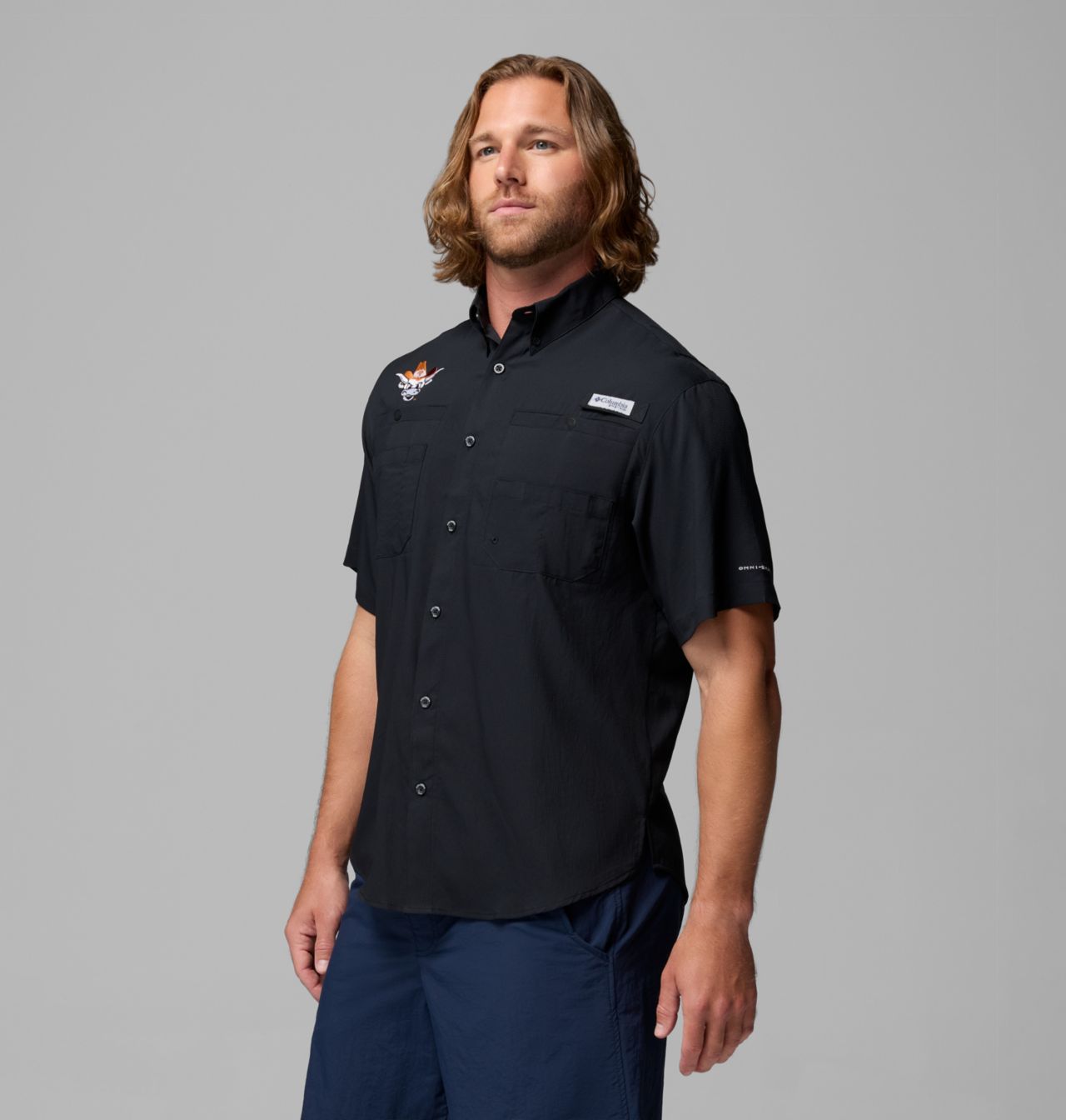 Men's Collegiate PFG Tamiami™ Short Sleeve Shirt - Tall - Texas 4