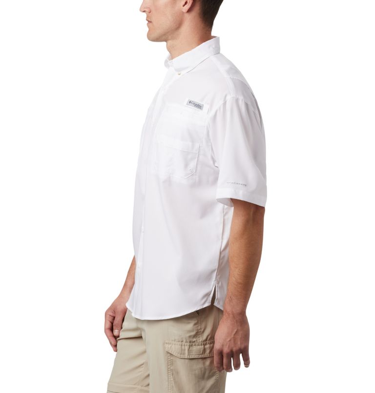 Men's Collegiate PFG Tamiami Short Sleeve Shirt - Tall - Clemson, Color: CLE - White, image 4