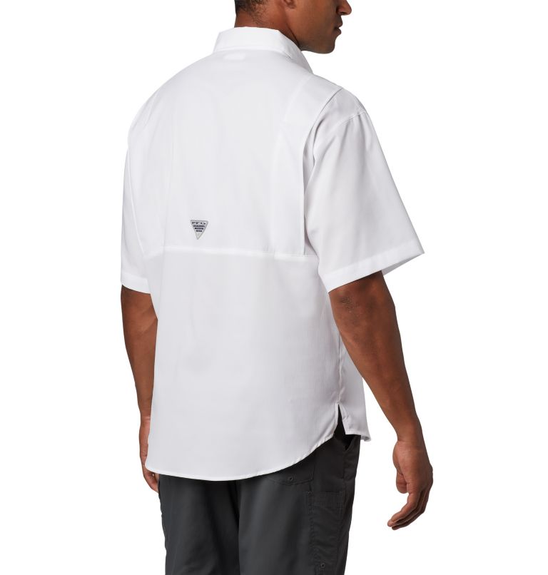 Thumbnail: Men's Collegiate PFG Tamiami Short Sleeve Shirt - Tall - Texas A&M, Color: TAM - White, image 2