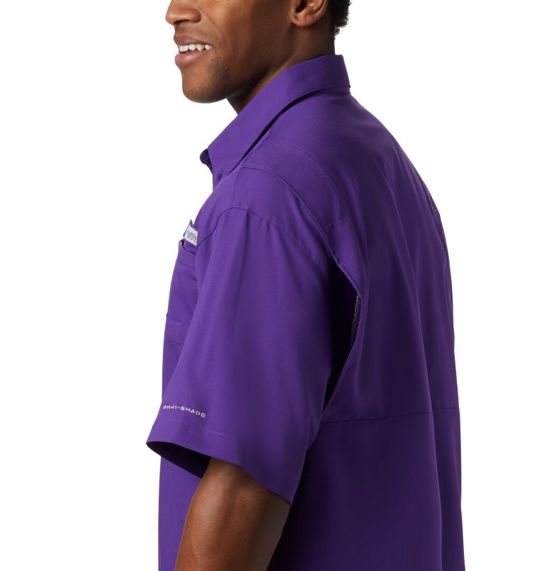 CLG Tamiami Short Sleeve Shirt | 517 | 3XT, Color: LSU - Vivid Purple, image 3