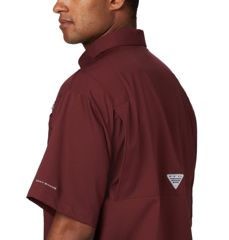 Men's Collegiate PFG Tamiami Short Sleeve Shirt - Tall - Texas A&M, Color: TAM - Maroon, image 4