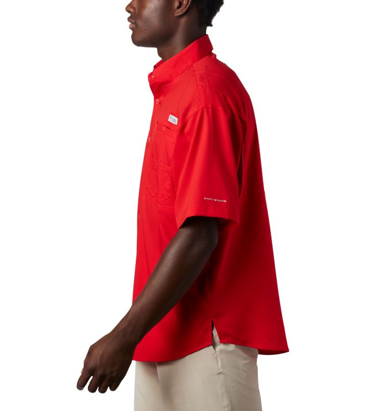 Men's Collegiate PFG Tamiami Short Sleeve Shirt - Tall - Georgia, Color: UGA - Bright Red, image 3