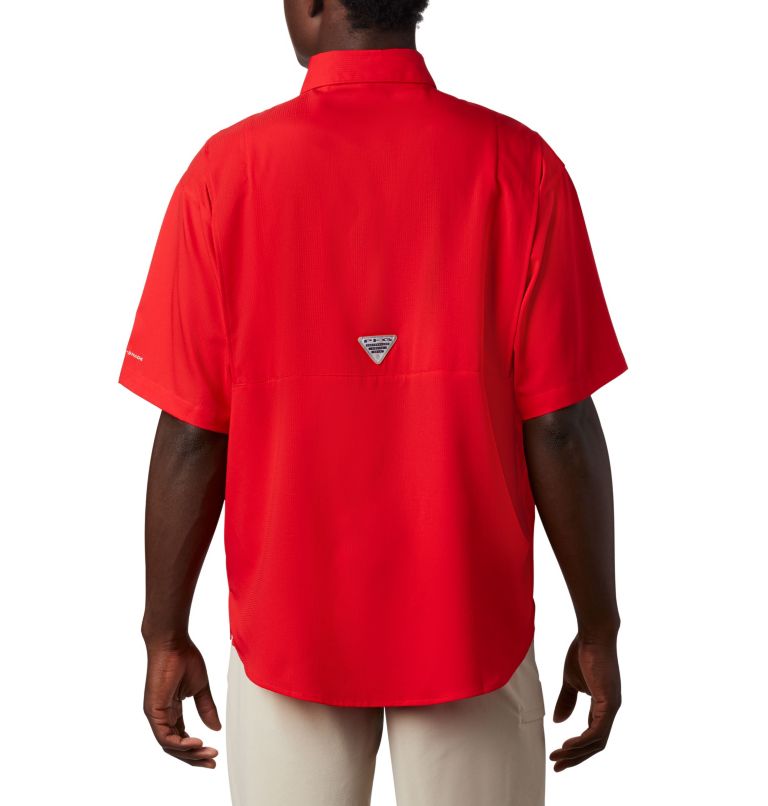 Men's Collegiate PFG Tamiami Short Sleeve Shirt - Tall - Georgia, Color: UGA - Bright Red, image 2