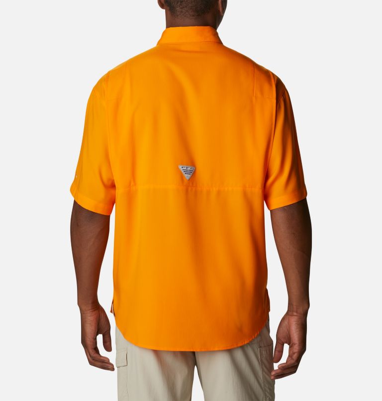 Thumbnail: Men's Collegiate PFG Tamiami Short Sleeve Shirt - Tall - Tennessee, Color: UT - Solarize, image 2