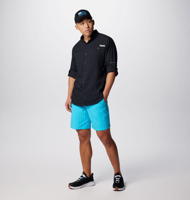 Men’s PFG Tamiami II Long Sleeve Shirt, Color: Black, image 3