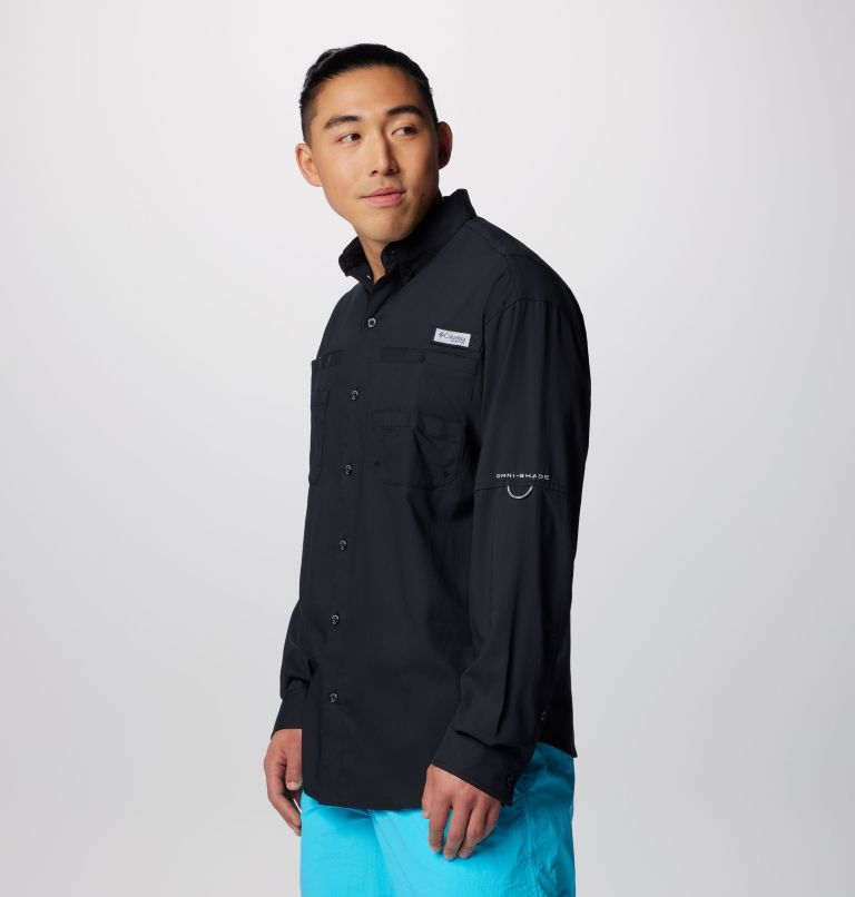 Men’s PFG Tamiami II Long Sleeve Shirt, Color: Black, image 4