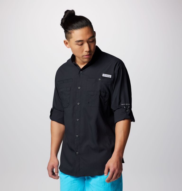 Men’s PFG Tamiami II Long Sleeve Shirt, Color: Black, image 6