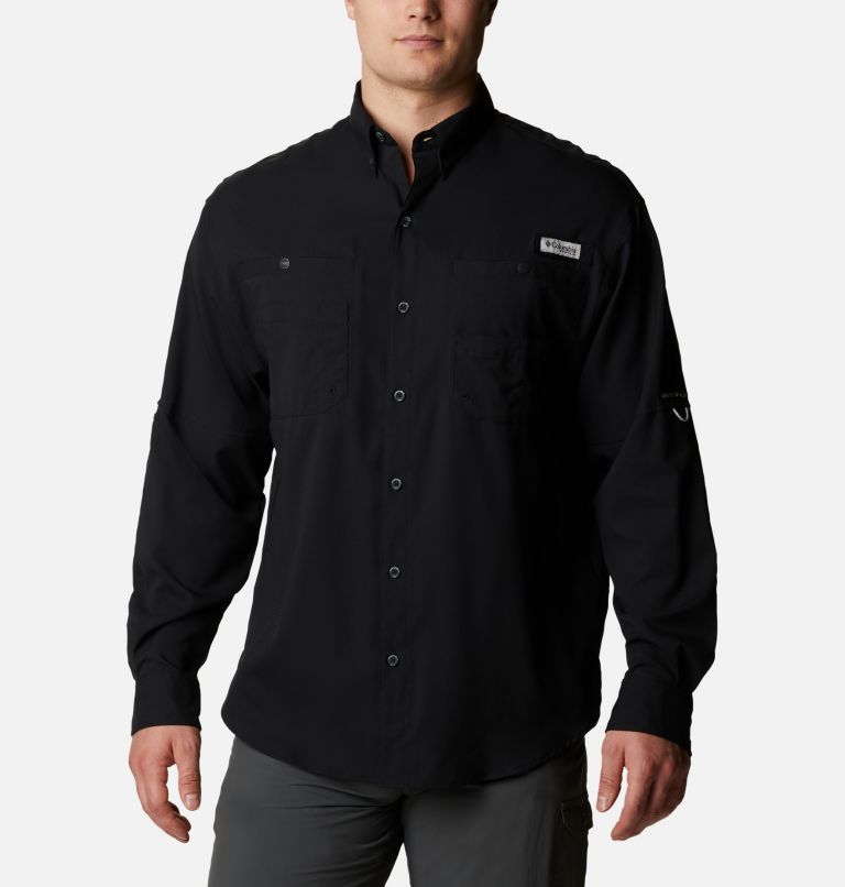 Thumbnail: Men’s PFG Tamiami II Long Sleeve Shirt, Color: Black, image 1