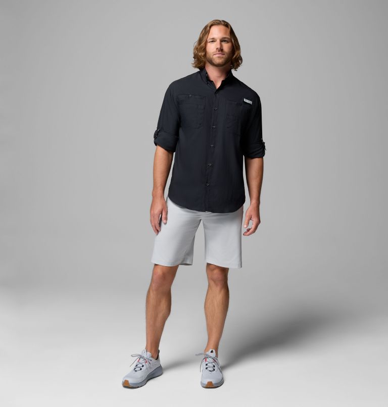 Men’s PFG Tamiami II Long Sleeve Shirt, Color: Black, image 2