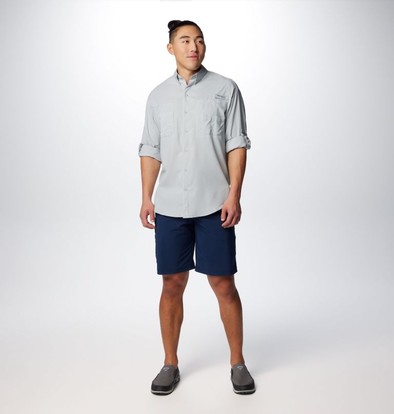 Columbia Men's PFG Tamiami II Long Sleeve Shirt, Cool Grey / XXL