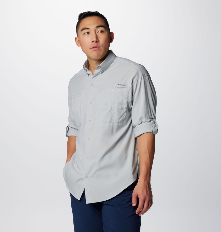 Men’s PFG Tamiami II Long Sleeve Shirt, Color: Cool Grey, image 7