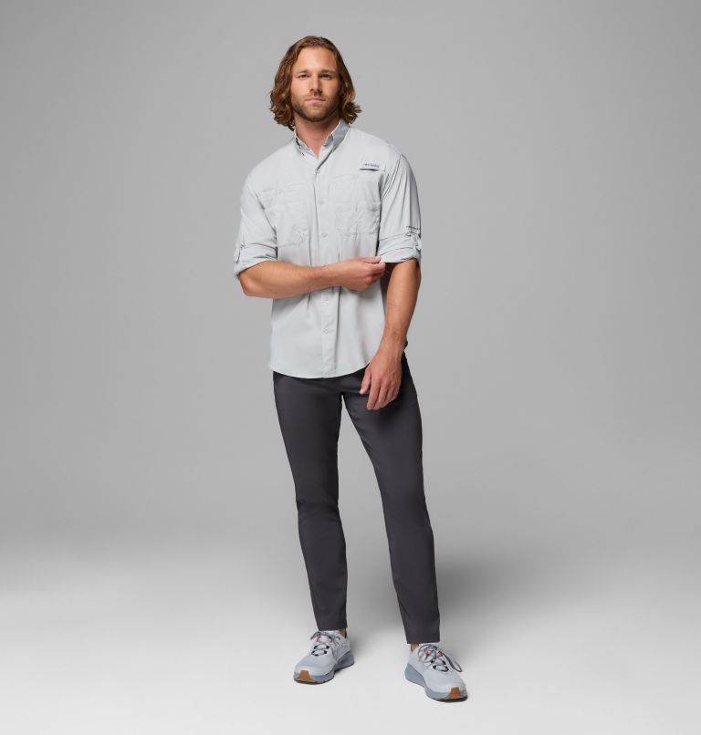 Men’s PFG Tamiami II Long Sleeve Shirt, Color: Cool Grey, image 2
