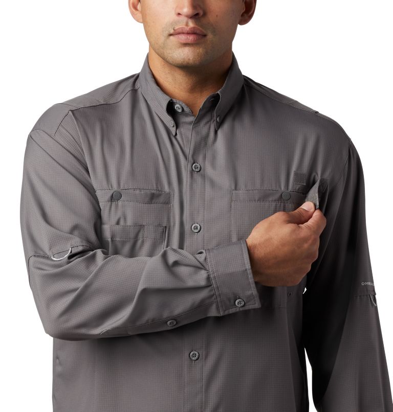 Men’s PFG Tamiami II Long Sleeve Shirt, Color: City Grey, image 4