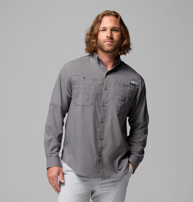 Men’s PFG Tamiami II Long Sleeve Shirt, Color: City Grey, image 1