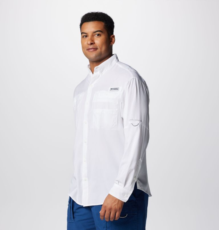 Thumbnail: Men’s PFG Tamiami II Long Sleeve Shirt, Color: White, image 4