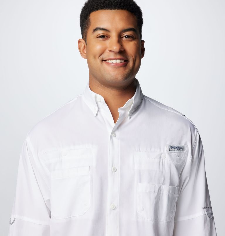 Men’s PFG Tamiami II Long Sleeve Shirt, Color: White, image 5