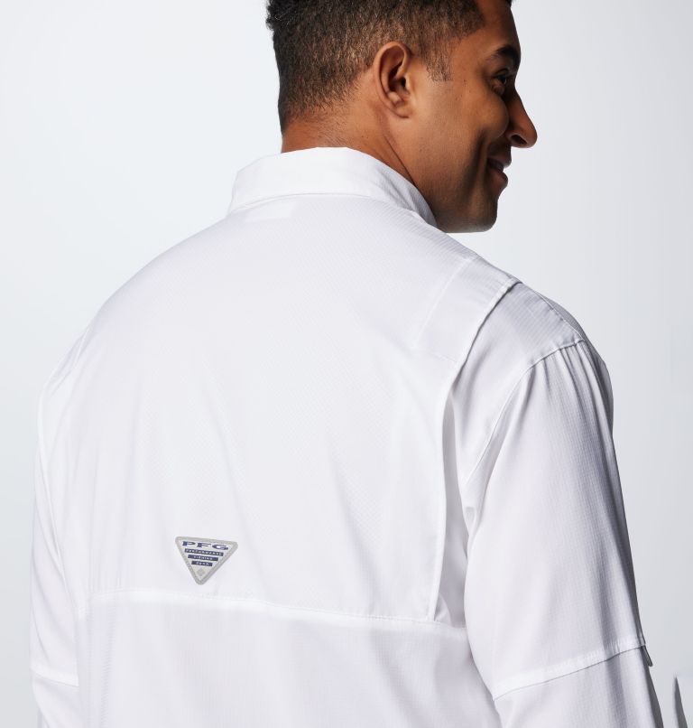 Thumbnail: Men’s PFG Tamiami II Long Sleeve Shirt, Color: White, image 6